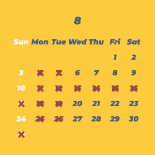8月の診療カレンダーです📅

8/11〜8/19はお盆休みになります。
長期でお休みをいただくため、お困りごとなどございましたら、早めのご連絡をお願いいたします。🌿

暑い日が続いておりますので、お身体にはお気をつけてお過ごしください🫧⛱️

#歯医者
#矯正
#矯正認定医
#矯正歯科
#インビザライン
#ブラケット
#小児矯正
#矯正治療
#歯科医師 
#歯科衛生士
#名古屋
#守山区